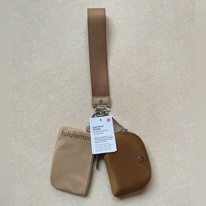 lululemon athletica Dual Pouch Wristlet in tan and beige